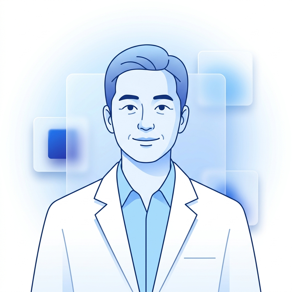 개원 준비 중인 피부과 원장 일러스트